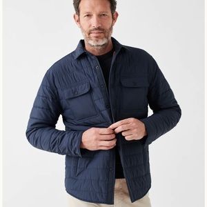 New with Tags Men’s Faherty Navy Atmosphere Shirt Jacket - Size M